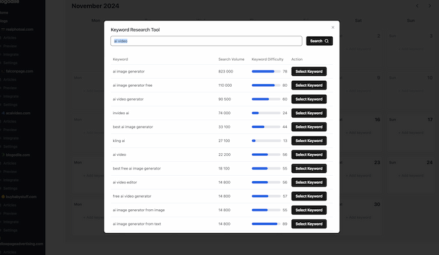 Research Keywords